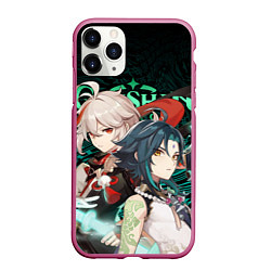 Чехол iPhone 11 Pro матовый КАЗУХА И СЯО XIAO AND KAZUHA GENSHIN