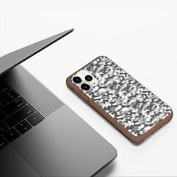 Чехол iPhone 11 Pro матовый Серый Городской Камуфляж, цвет: 3D-коричневый — фото 2