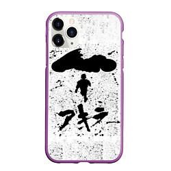 Чехол iPhone 11 Pro матовый Akira черный постер, цвет: 3D-фиолетовый