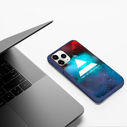 Чехол iPhone 11 Pro матовый 30 Seconds to Mars: Звездное небо, цвет: 3D-тёмно-синий — фото 2