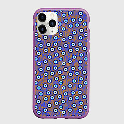 Чехол iPhone 11 Pro матовый Глаза от сглаза паттерн крупно
