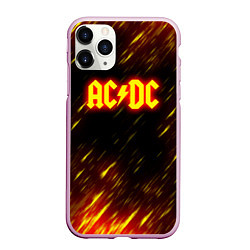 Чехол iPhone 11 Pro матовый ACDC Neon, цвет: 3D-розовый