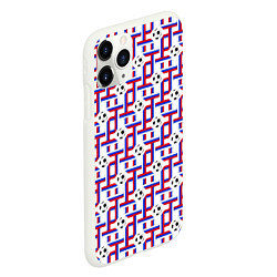 Чехол iPhone 11 Pro матовый Российский Футбол триколор, цвет: 3D-белый — фото 2