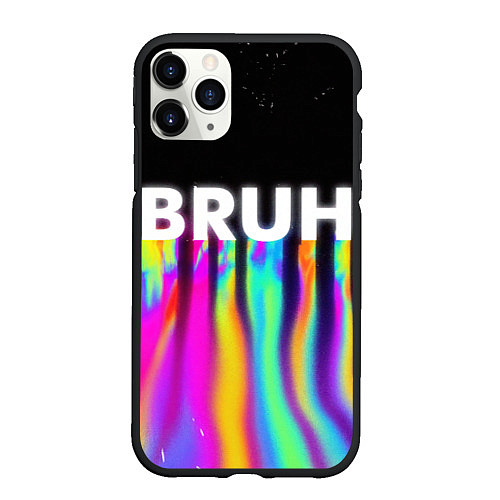 Чехол iPhone 11 Pro матовый BRUH Братан / 3D-Черный – фото 1