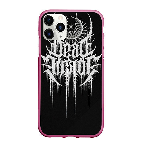 Чехол iPhone 11 Pro матовый DEAD INSIDE, Сороконожка / 3D-Малиновый – фото 1
