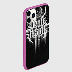 Чехол iPhone 11 Pro матовый DEAD INSIDE, Сороконожка, цвет: 3D-фиолетовый — фото 2