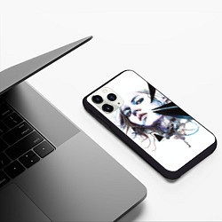 Чехол iPhone 11 Pro матовый Искусство акварелью девушка, цвет: 3D-черный — фото 2