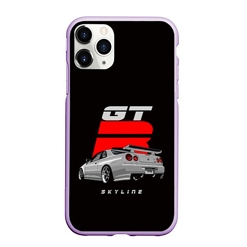 Чехол iPhone 11 Pro матовый Nissan gt / 3D-Сиреневый – фото 1