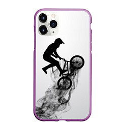 Чехол iPhone 11 Pro матовый ВЕЛОСПОРТ BMX Racing, цвет: 3D-фиолетовый