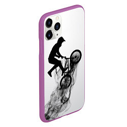 Чехол iPhone 11 Pro матовый ВЕЛОСПОРТ BMX Racing, цвет: 3D-фиолетовый — фото 2