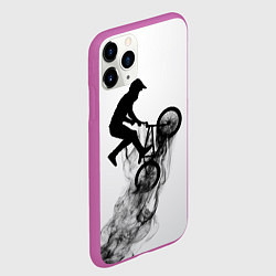 Чехол iPhone 11 Pro матовый ВЕЛОСПОРТ BMX Racing, цвет: 3D-фиолетовый — фото 2