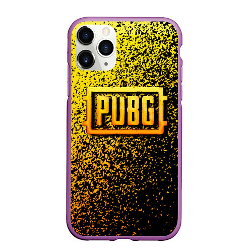 Чехол iPhone 11 Pro матовый PUBG - ПАБГ ОСКОЛКИ / 3D-Фиолетовый – фото 1