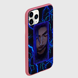 Чехол iPhone 11 Pro матовый ARCANE League Of Legends JINX молния, цвет: 3D-малиновый — фото 2