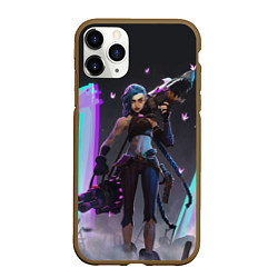 Чехол iPhone 11 Pro матовый ARCANE JINX League Of Legends, цвет: 3D-коричневый