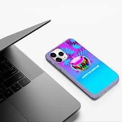 Чехол iPhone 11 Pro матовый 6IX9INE ТРОПИЧЕСКИЕ ЛИСТЬЯ, цвет: 3D-светло-сиреневый — фото 2