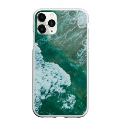 Чехол iPhone 11 Pro матовый Морская пена, цвет: 3D-белый