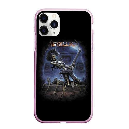 Чехол iPhone 11 Pro матовый Metallica - thrash metal! Hard rock! / 3D-Розовый – фото 1