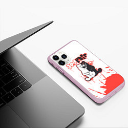 Чехол iPhone 11 Pro матовый Danganronpa monokuma, цвет: 3D-розовый — фото 2