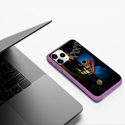 Чехол iPhone 11 Pro матовый POPPY PLAYTIME BENDY AND THE INK MACHINE, цвет: 3D-фиолетовый — фото 2