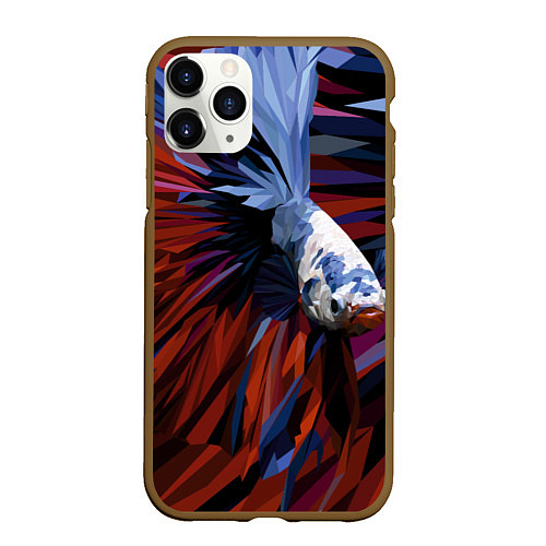 Чехол iPhone 11 Pro матовый Рыбка, исполняющая желания / 3D-Коричневый – фото 1