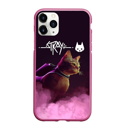 Чехол iPhone 11 Pro матовый Stray / 3D-Малиновый – фото 1