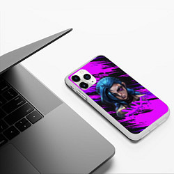 Чехол iPhone 11 Pro матовый Arcane League Of Legends JINX ДЖИНКС, цвет: 3D-белый — фото 2