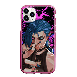 Чехол iPhone 11 Pro матовый Arcane League Of Legends JINX ПАУДЕР, цвет: 3D-малиновый