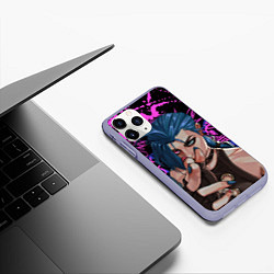 Чехол iPhone 11 Pro матовый Arcane League Of Legends JINX ПАУДЕР, цвет: 3D-светло-сиреневый — фото 2