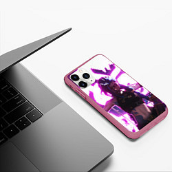 Чехол iPhone 11 Pro матовый Arcane League Of Legends JINX NEON, цвет: 3D-малиновый — фото 2