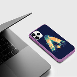 Чехол iPhone 11 Pro матовый Astroneer, цвет: 3D-фиолетовый — фото 2