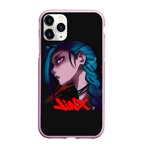 Чехол iPhone 11 Pro матовый Arcane - League Of Legends - Jinx / 3D-Розовый – фото 1