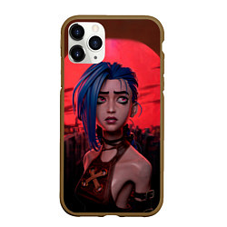 Чехол iPhone 11 Pro матовый Закат - League Of Legends Джинкс, цвет: 3D-коричневый