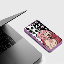 Чехол iPhone 11 Pro матовый AHEGAO ZERO TWO Зеро ту ахегао, цвет: 3D-фиолетовый — фото 2