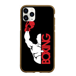 Чехол iPhone 11 Pro матовый Бокс Boxing, цвет: 3D-коричневый