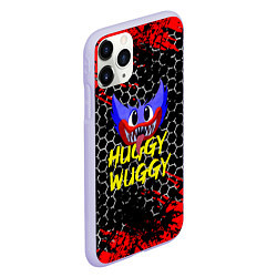Чехол iPhone 11 Pro матовый Huggy Wuggy соты, цвет: 3D-светло-сиреневый — фото 2