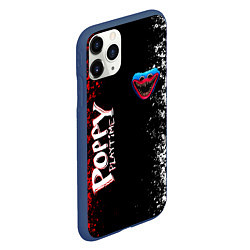 Чехол iPhone 11 Pro матовый Poppy Playtime - Брызги и капли красок, цвет: 3D-тёмно-синий — фото 2