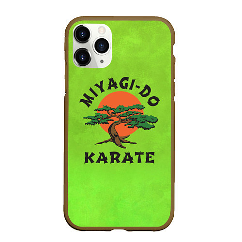 Чехол iPhone 11 Pro матовый Miyagi Do Cobra Kai / 3D-Коричневый – фото 1