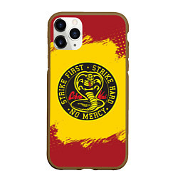 Чехол iPhone 11 Pro матовый Cobra Kai Big Logo, цвет: 3D-коричневый