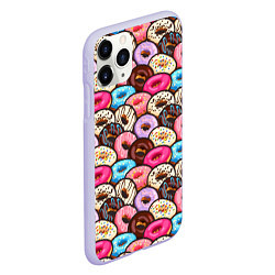 Чехол iPhone 11 Pro матовый Sweet donuts, цвет: 3D-светло-сиреневый — фото 2