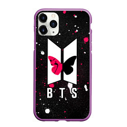 Чехол iPhone 11 Pro матовый BTS Бабочка, цвет: 3D-фиолетовый