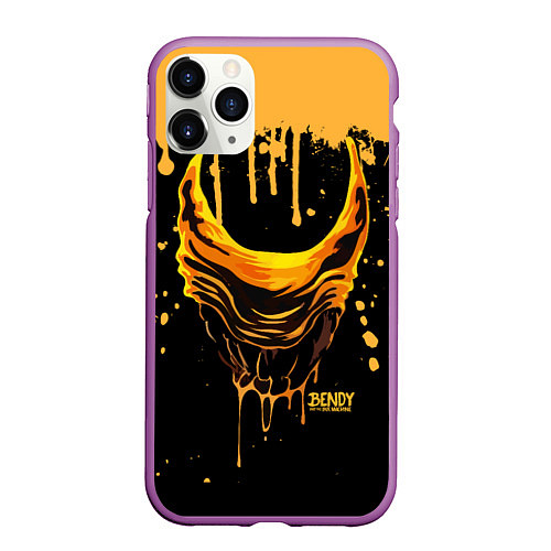 Чехол iPhone 11 Pro матовый Bendy and the Ink Machine Бэнди чудовище / 3D-Фиолетовый – фото 1