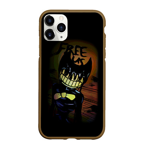 Чехол iPhone 11 Pro матовый Бенди Bendy And The Ink Machine / 3D-Коричневый – фото 1