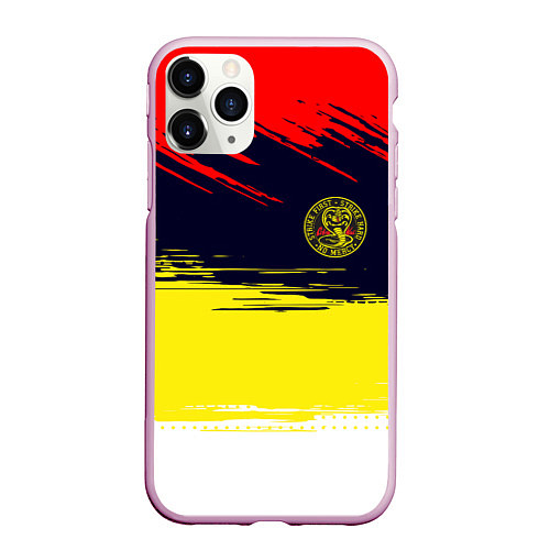 Чехол iPhone 11 Pro матовый Кобра кай Cobra Kai спина / 3D-Розовый – фото 1