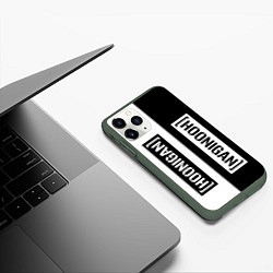 Чехол iPhone 11 Pro матовый Hoonigan Автоспорт спина, цвет: 3D-темно-зеленый — фото 2