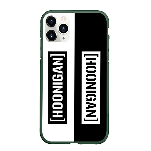 Чехол iPhone 11 Pro матовый Hoonigan Автоспорт спина / 3D-Темно-зеленый – фото 1