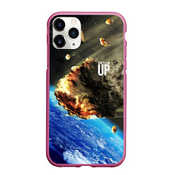 Чехол iPhone 11 Pro матовый Комета, перед столкновением с Землёй!, цвет: 3D-малиновый
