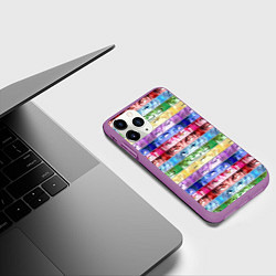 Чехол iPhone 11 Pro матовый Баскетбол Куроко Манга Аниме, Глаза, цвет: 3D-фиолетовый — фото 2