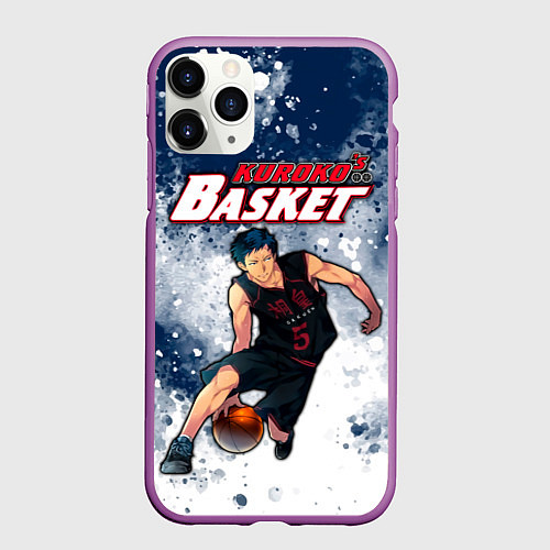Чехол iPhone 11 Pro матовый Kuroko no Basuke, Aomine Daiki Дайки Аомине / 3D-Фиолетовый – фото 1