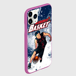Чехол iPhone 11 Pro матовый Kuroko no Basuke, Aomine Daiki Дайки Аомине, цвет: 3D-фиолетовый — фото 2