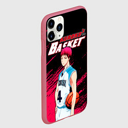 Чехол iPhone 11 Pro матовый Kuroko no Basuke, Akashi Seijuro Сейджуро Акаши, цвет: 3D-малиновый — фото 2